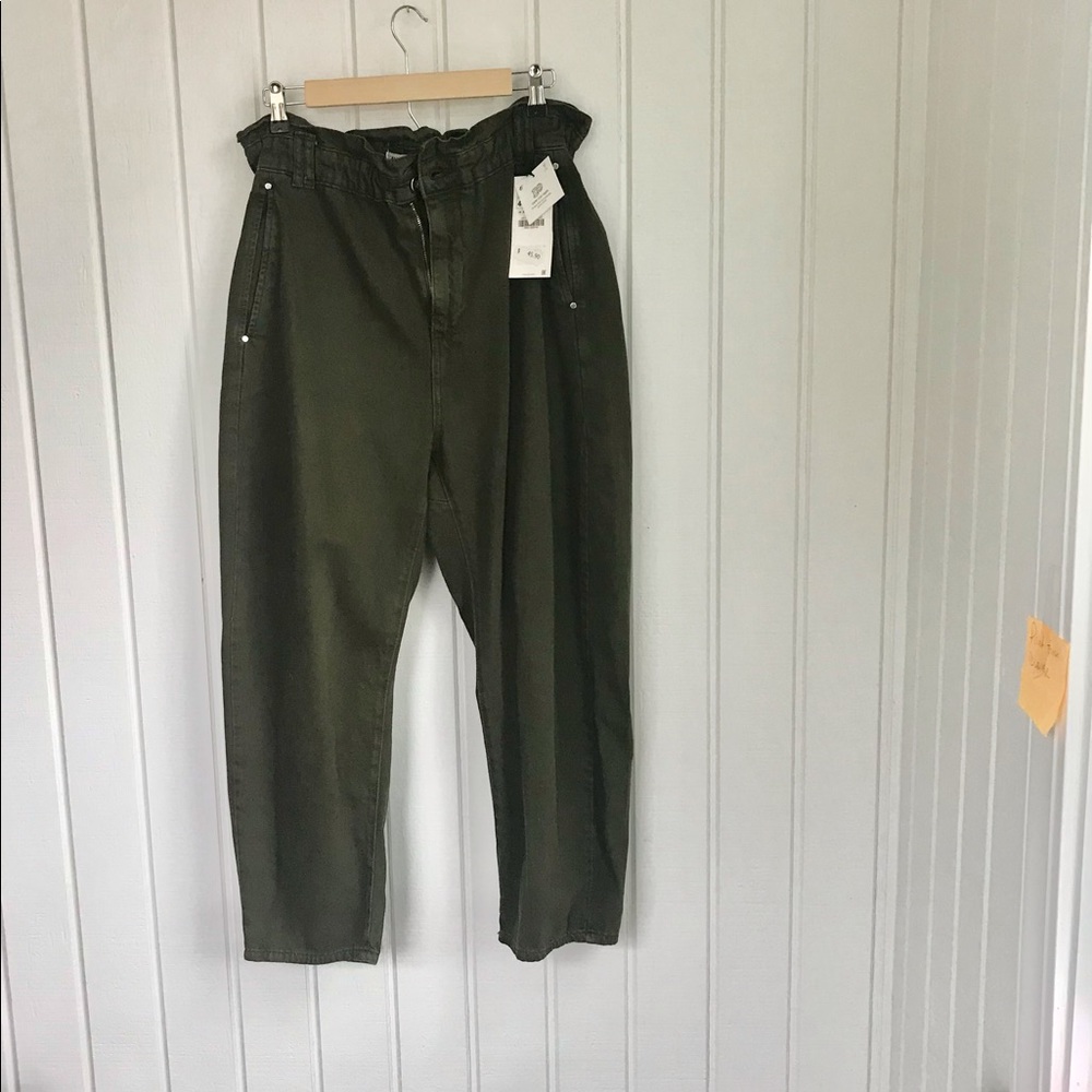 NWT Zara Baggy Paperbag Jeans